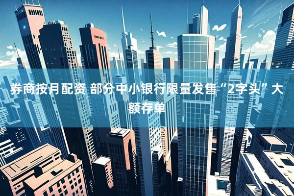 券商按月配资 部分中小银行限量发售“2字头”大额存单